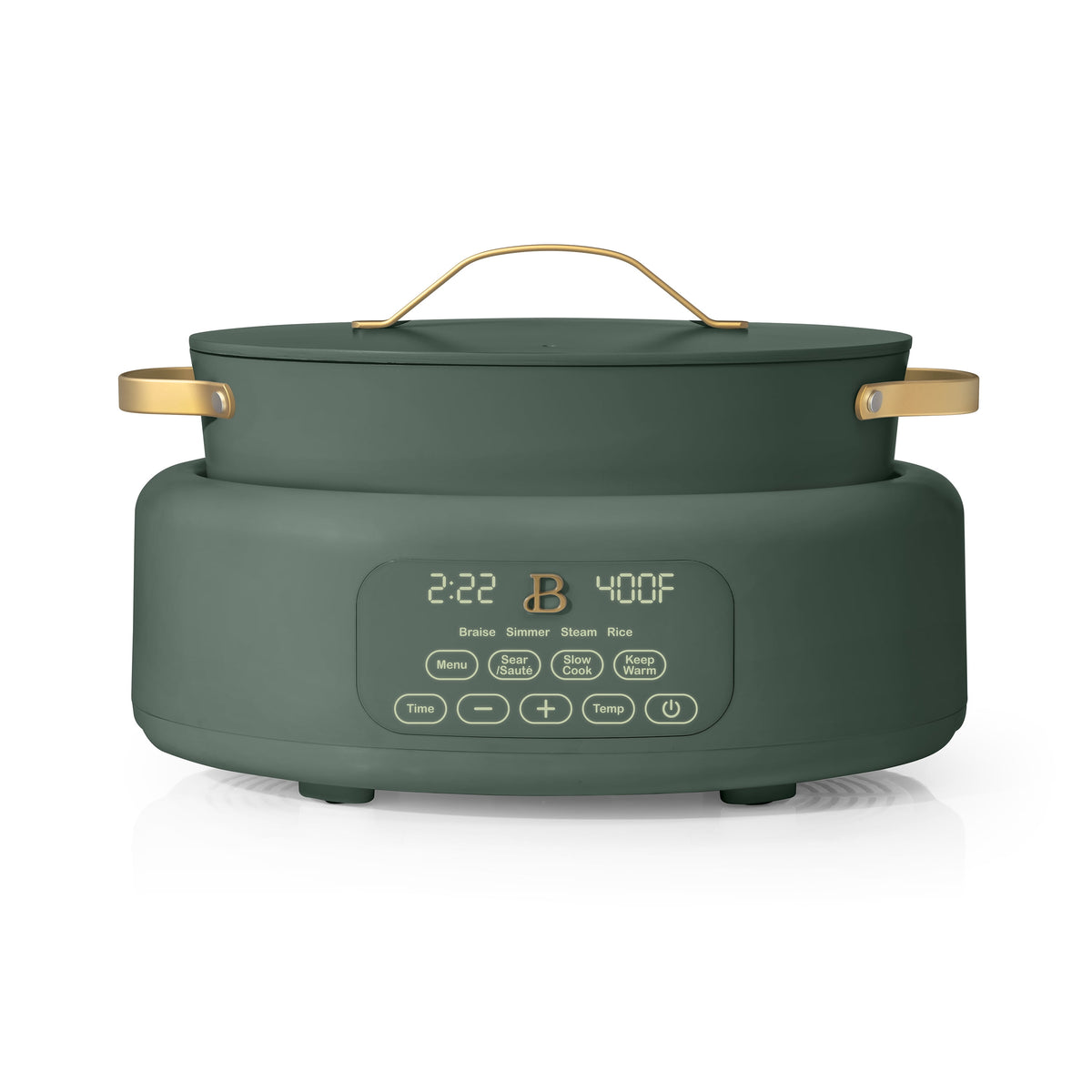 Beautiful 10 in 1, 6 Qt Electric Multi-Cooker, Thyme Green by Drew Barrymore