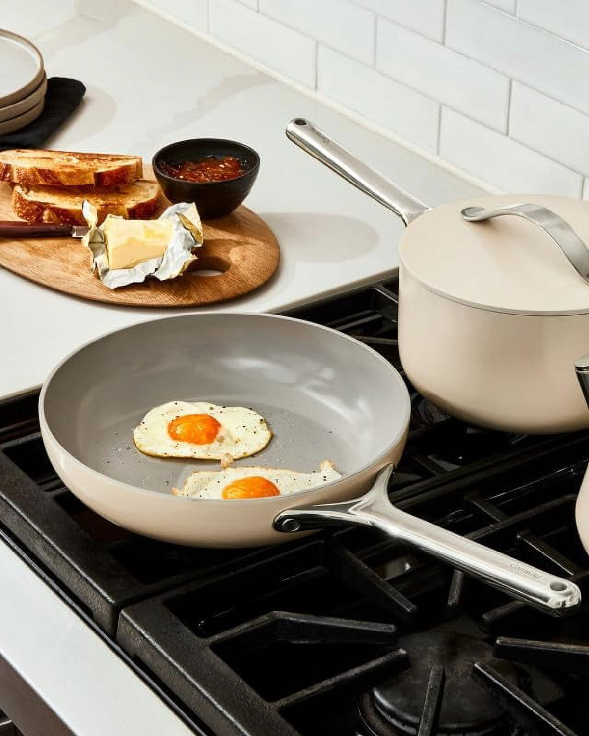 Caraway Ceramic Non-Stick Mini Fry Pan, 8'', Cream