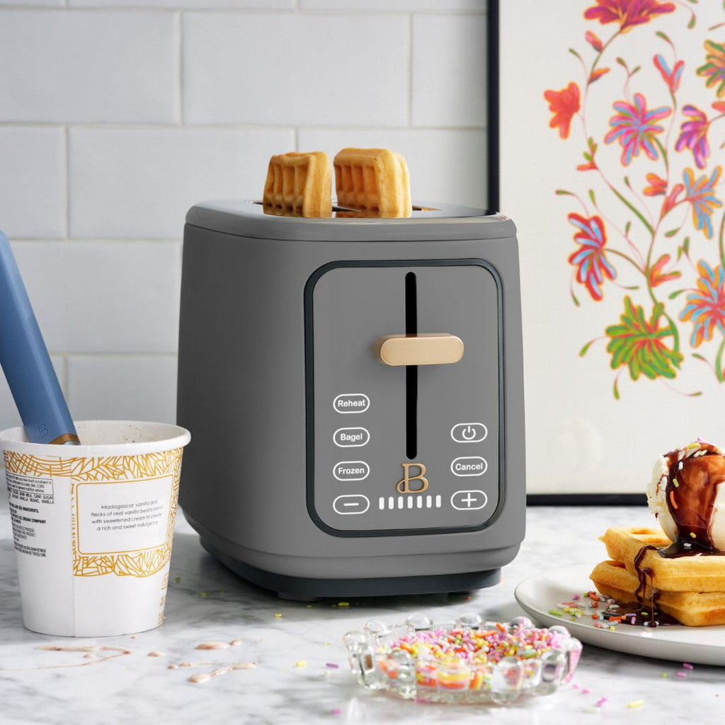 Beautiful 2 Slice Toaster with Touch-Activated Display, Thyme Green by Drew Barrymore