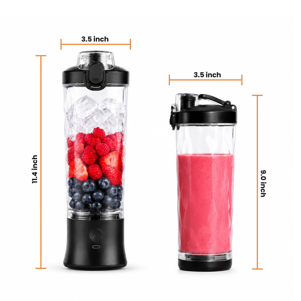 ORFELD Personal Portable Blender, Small Kitchen Appliances Blender Cup for Shakes and Smoothies Rechargeable Shaker Bottle, 20oz