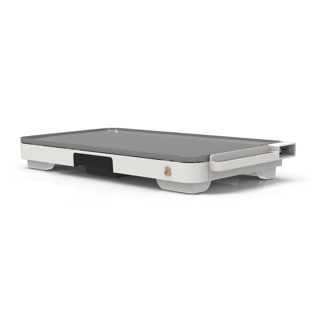 Beautiful XL Electric Griddle 12" x 22" with EverGood Ceramic Nonstick Coating, Thyme Green by Drew Barrymore