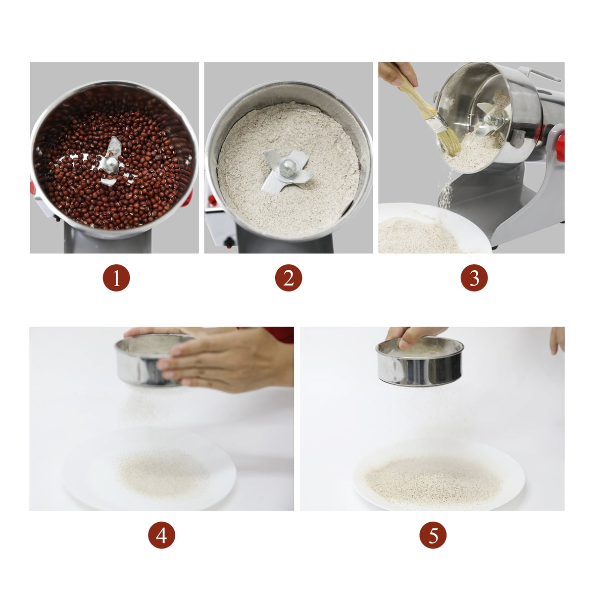 TOPCHANCES 2500g Commercial Spice Grinder Electric Herb Grain Mill Grinder 4200W High Speed Pulverizer