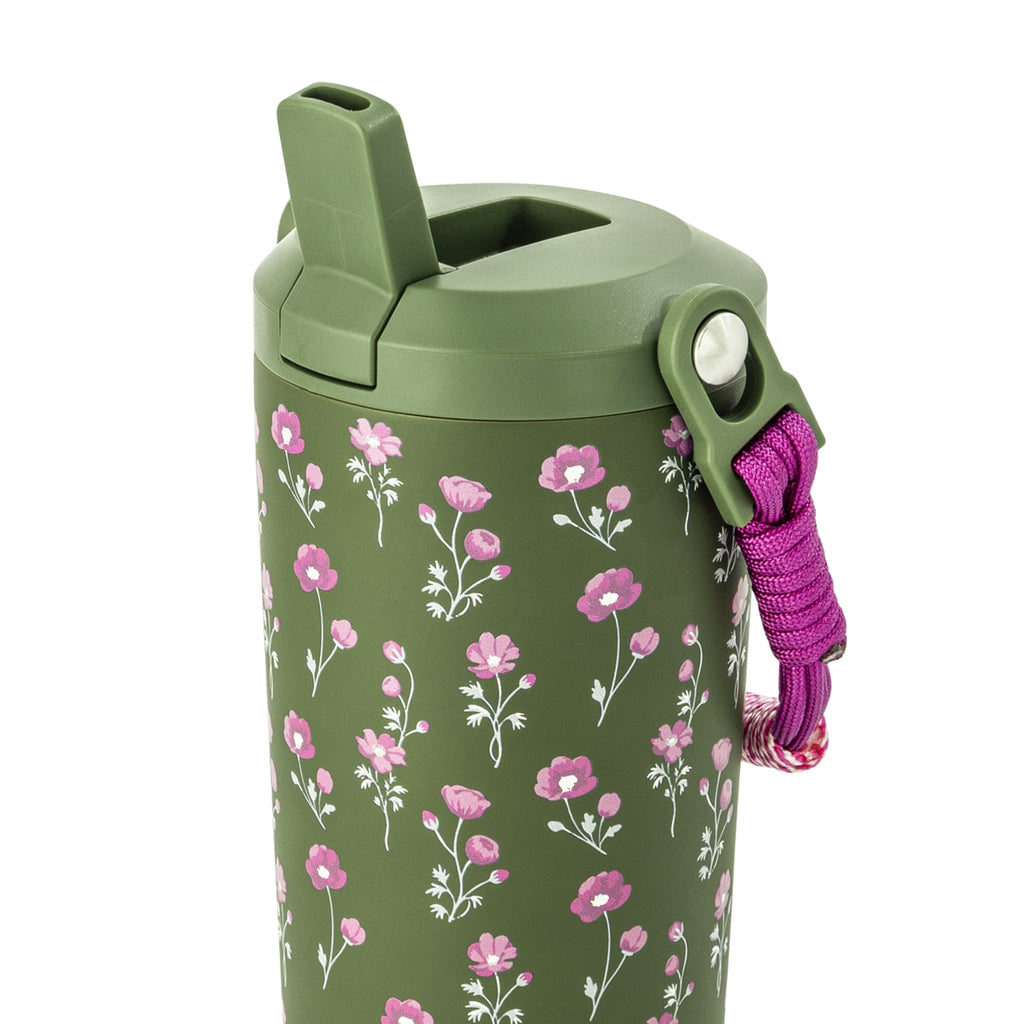 Jacey Duprie x TAL Hudson 24oz Stainless Steel Water Bottle with Paracord Handle, Jardin