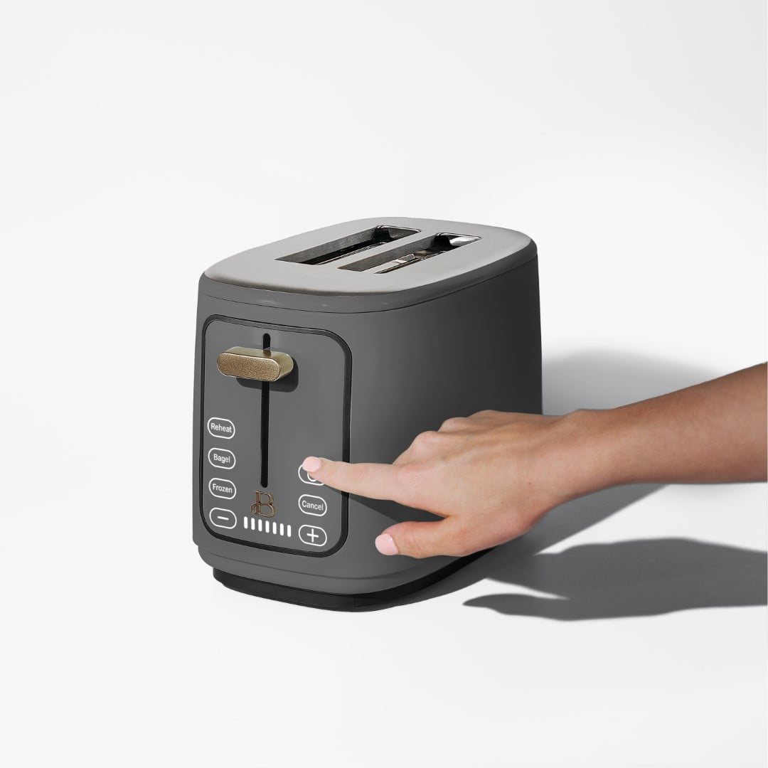 Beautiful 2 Slice Toaster with Touch-Activated Display, Thyme Green by Drew Barrymore