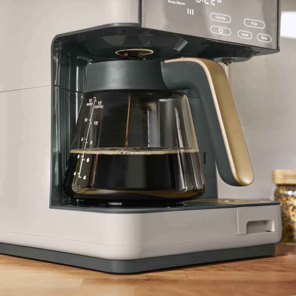 Beautiful by Drew Barrymore Multi-Brew 12-Cup Programmable Drip & Single-Serve Coffee Maker, White Icing