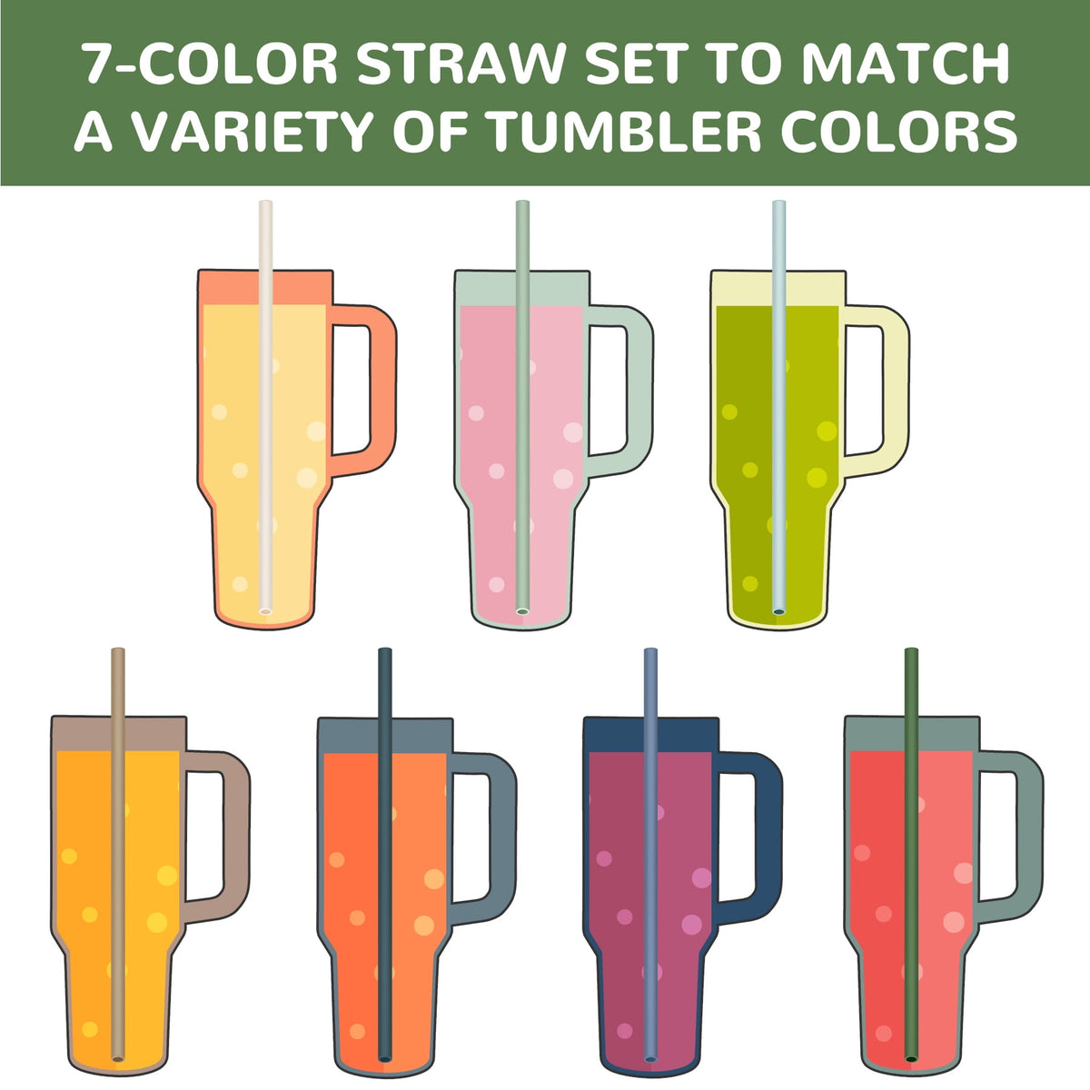 Tomorotec 12" Reusable Silicone Drinking Straws 15PCS with 2 Brushes, Compatible with Stanley Tumblers 40oz 30oz 20oz, Customizable for Various Drinkware, BPA-Free & Safe for Teeth (Morandi Colors)