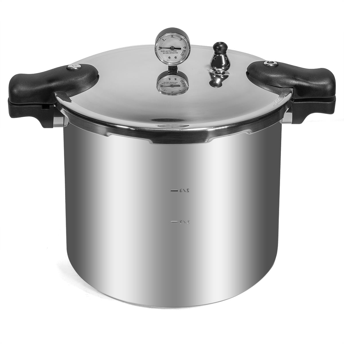 Barton 22 Qt Pressure Canner & Pressure Cooker, Aluminum Stovetop Canning Pot with Gauge, Induction Compatible, 13 PSI, Silver