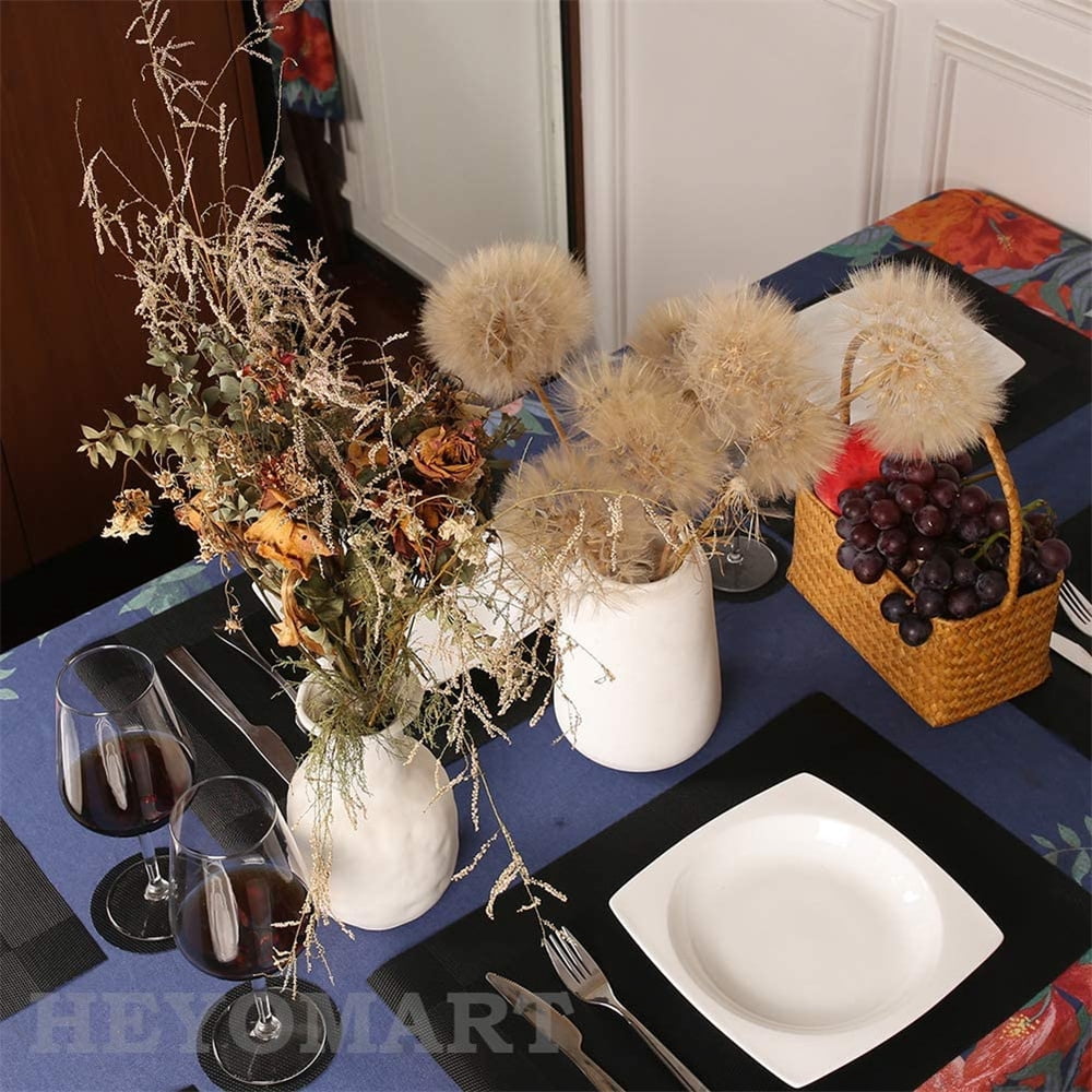 6pcs Placemats PVC Place Mats and Coasters Washable Non-Slip Heat Resistant Table Mats for Kitchen Dining Table Home Restaurant 12"×18", Sliver