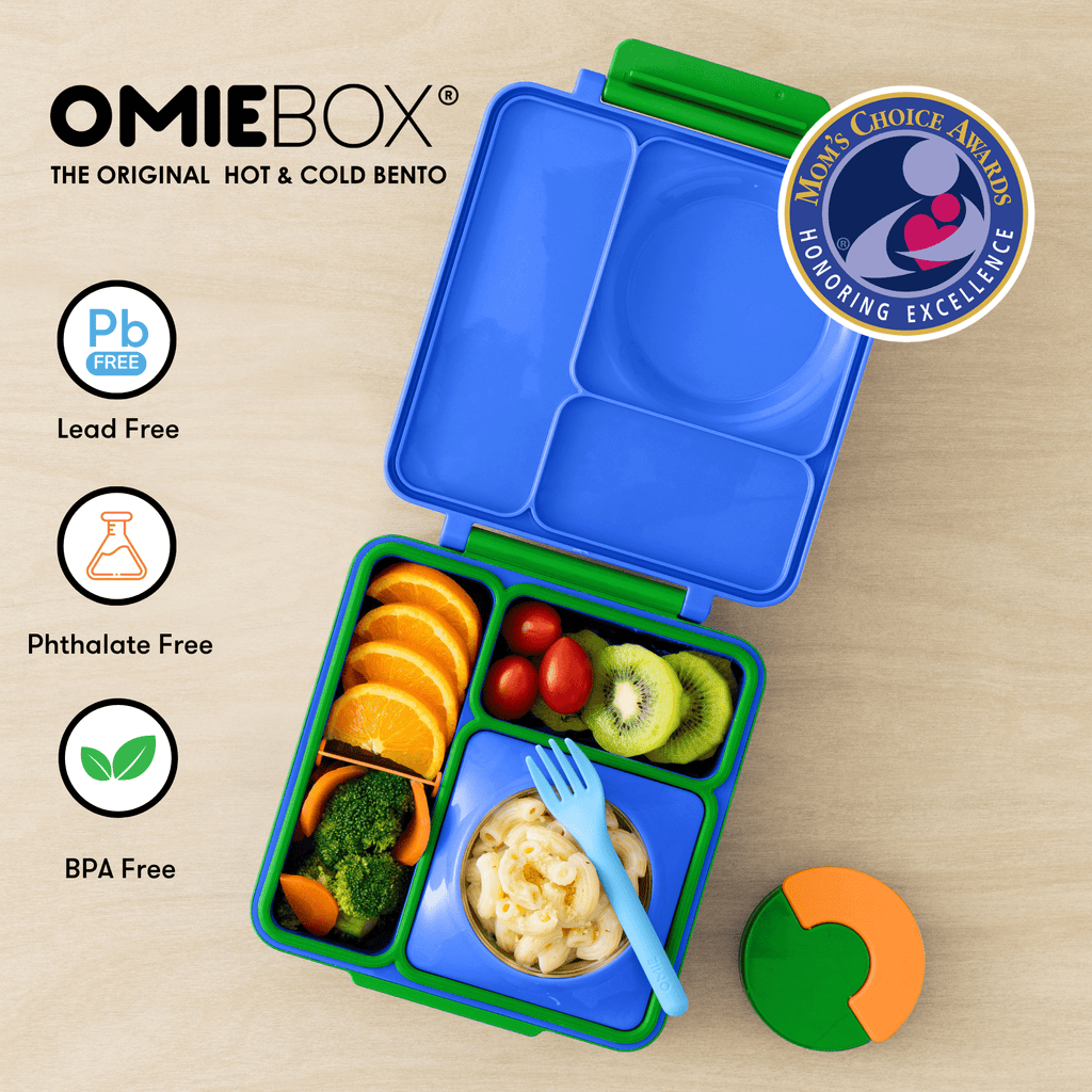 OmieBox Bento Box for Kids - Insulated Bento Lunch Box with Leak Proof Thermos Food Jar - Blue Sky by OmieLife