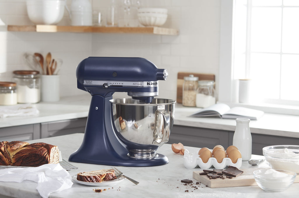 KitchenAid Deluxe Series 4.5 Quart Tilt-Head Stand Mixer with Stainless Bowl, Contour Silver, KSM97CU