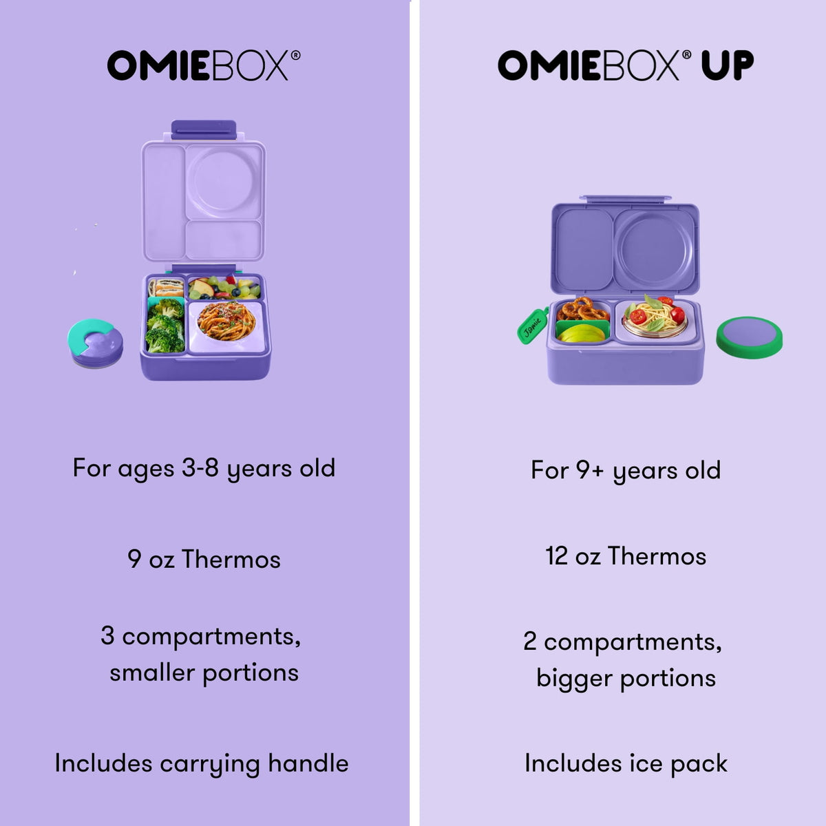 OmieBox UP is an Insulated Bento Lunch Box with a 12oz Thermos - Cosmic Blue by OmieLife