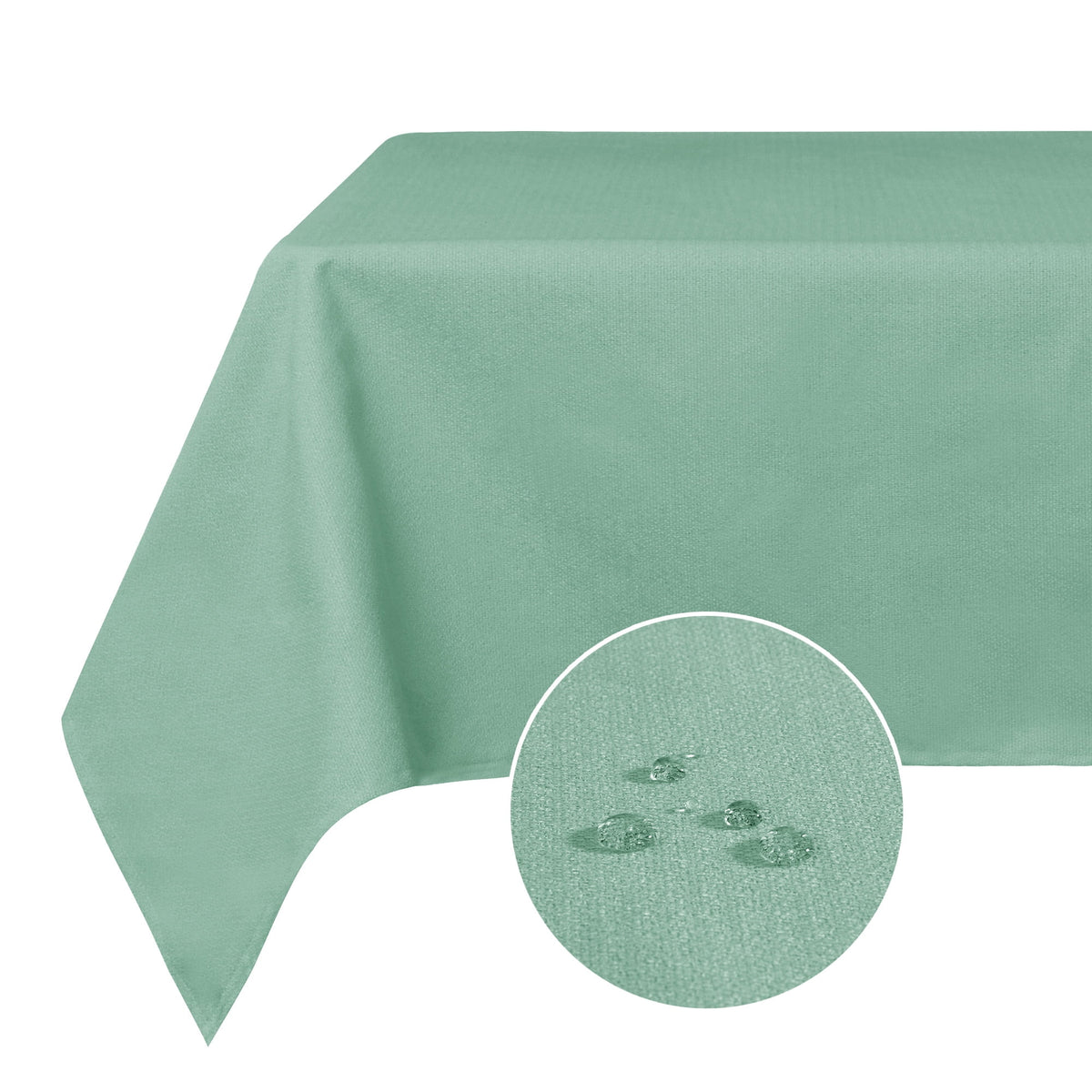 Deconovo Square Tablecloth with Waterproof Finish, Easy-Clean Polyester Table Cover, 54 x 54 Inch, Dark Gray