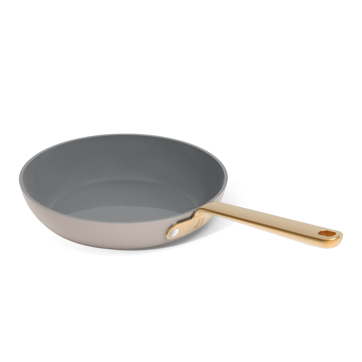 Beautiful 12-Piece Cookware Set, Pots and Pans with Strainer Lids and EverGood Ceramic Nonstick Coating, White Icing by Drew Barrymore