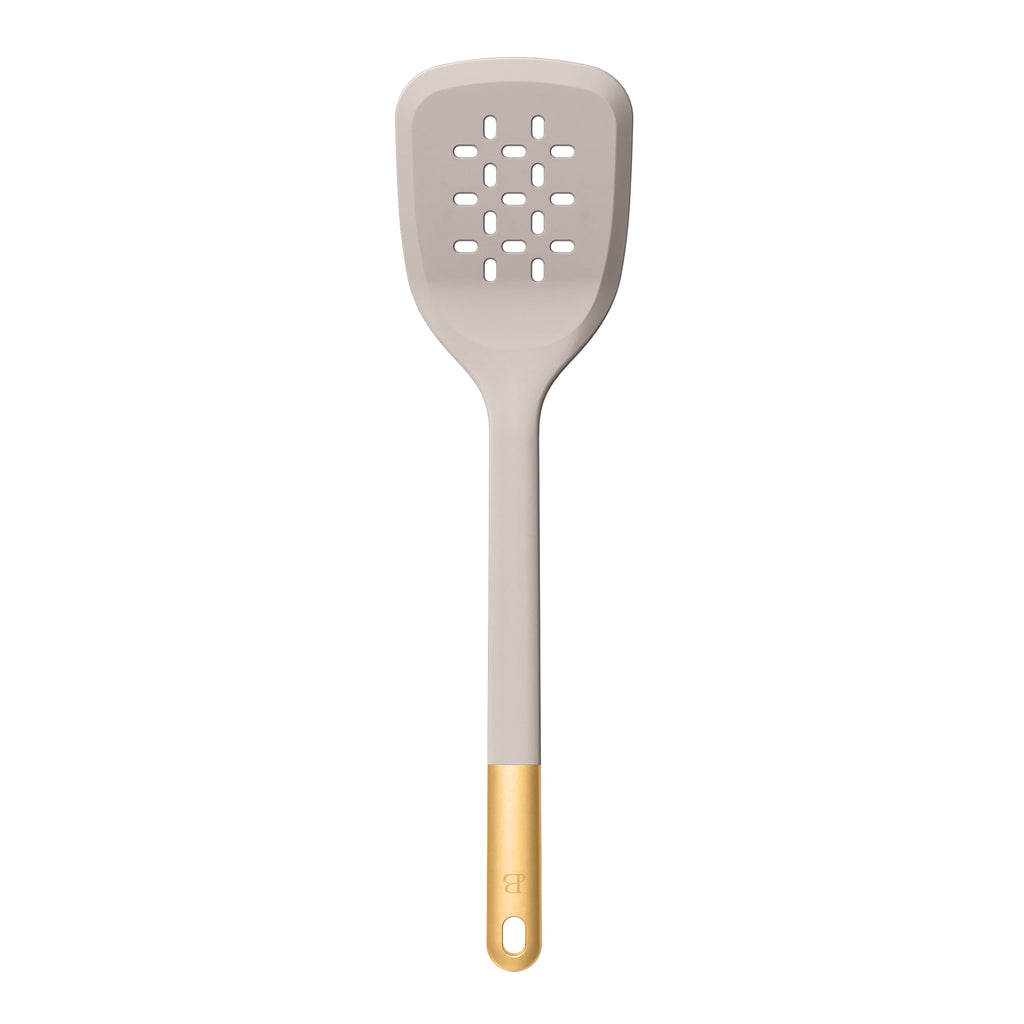 Beautiful 6-Piece Silicone Kitchen Tool Set with Ceramic Crock, Chocolate by Drew Barrymore