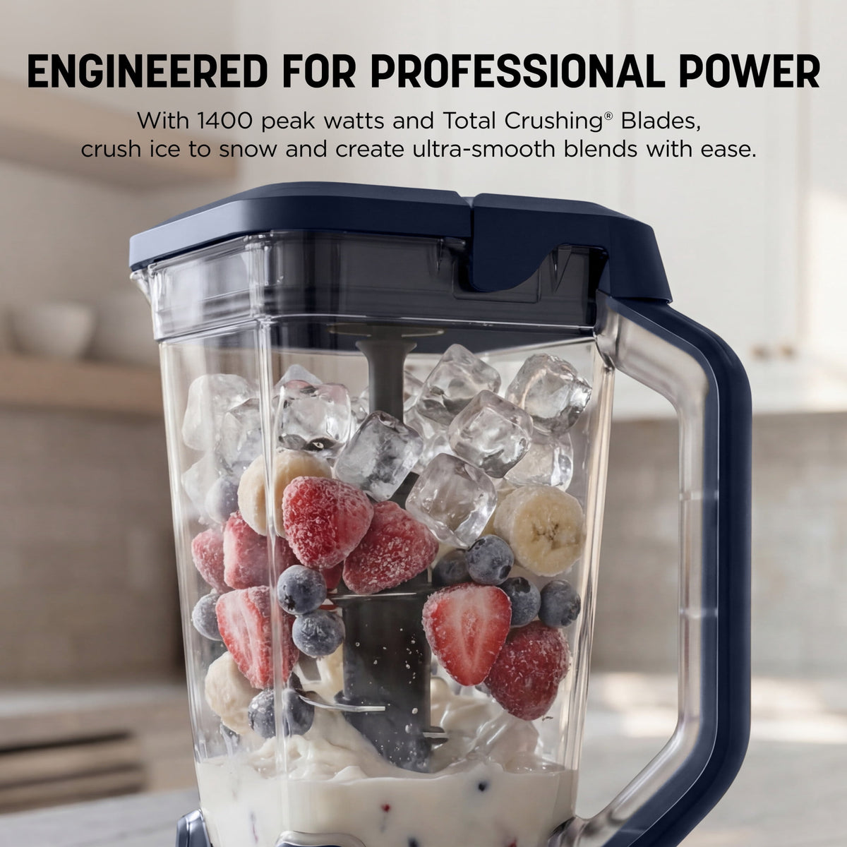 Ninja Professional Plus DUO 72-Oz Blender, Smoothies, Ice Crush, 2 Auto-iQ Preset Programs, 4 Speeds, 1400PW, BN750WH White