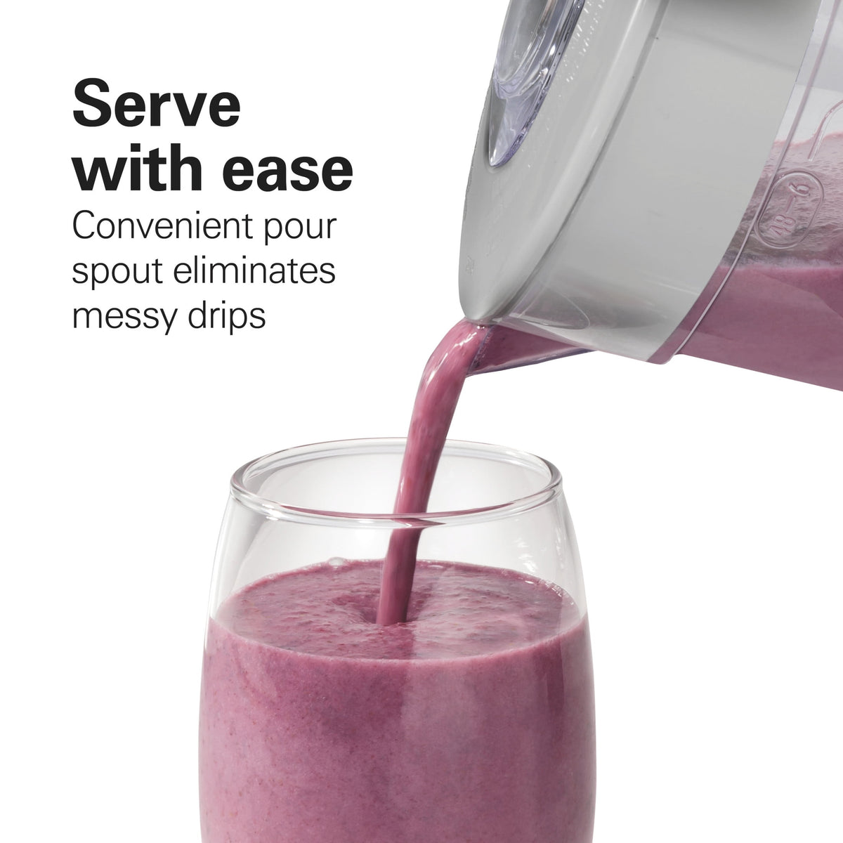 Hamilton Beach Smoothie Blender, 48 oz BPA-Free Jar 650 W 12-Function Countertop Blender for Kitchen, Black