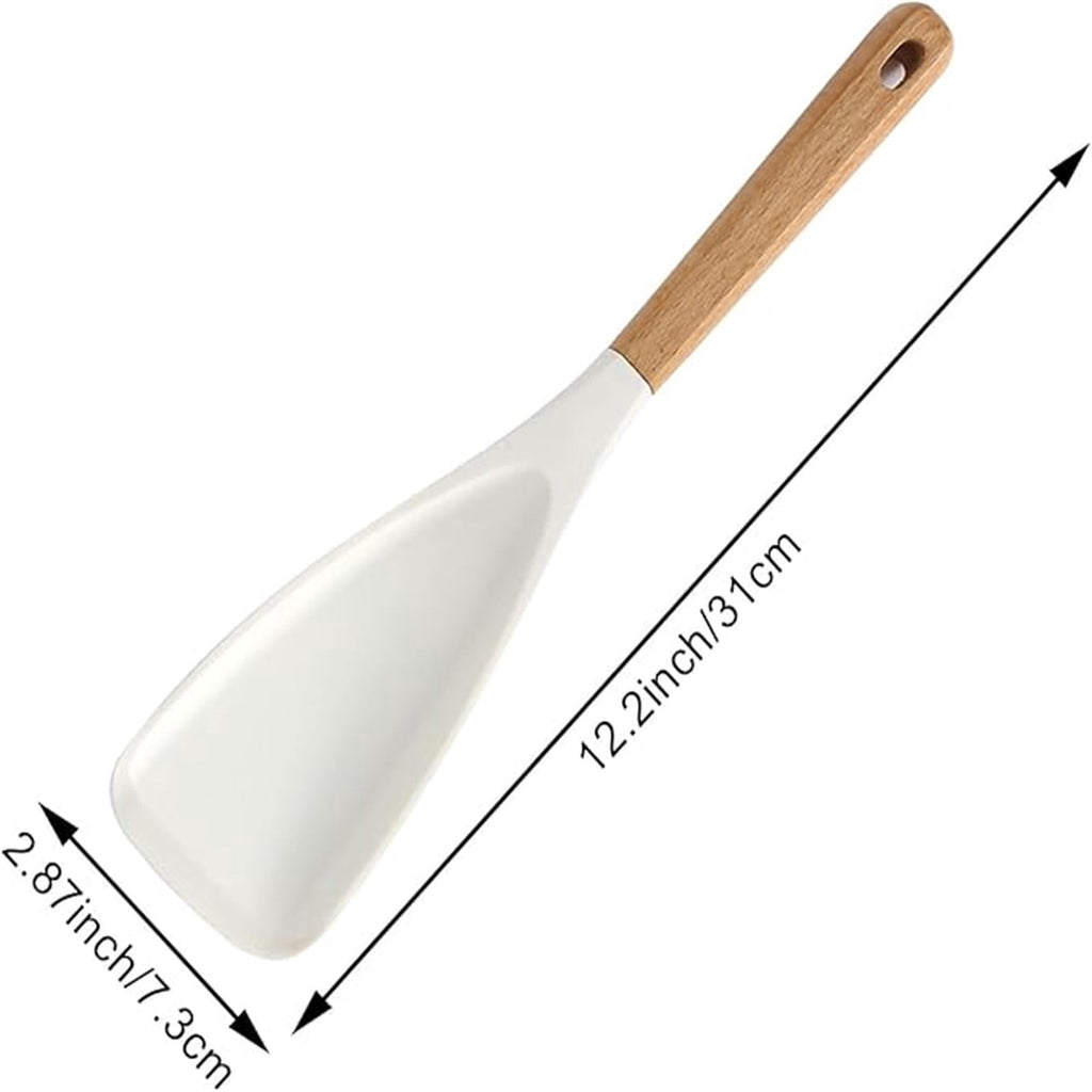 Cedar and Ash Spoon, Multifunction Spatula Cooking Spoon, 2026 New Silicone Nonstick Pan Cooking Spoon, Safe for Nonstick Cookware, Ergonomic Grip, Ideal for Stirring, Mixing, Serving