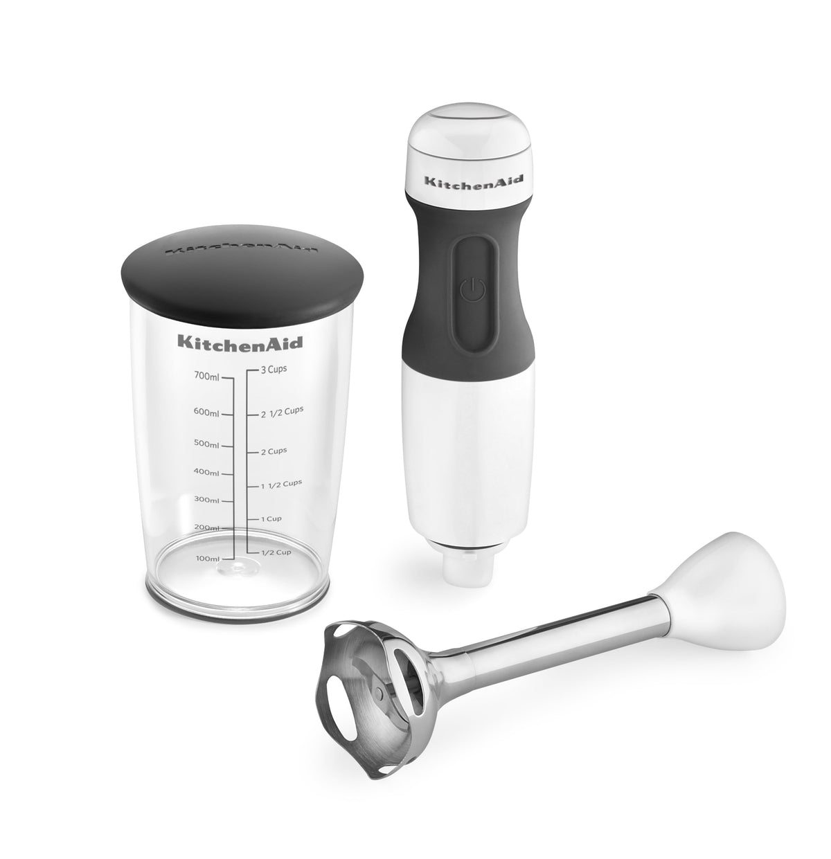 KitchenAid 2-Speed Corded Hand Blender, Onyx Black with Blending Jar and Lid, KHB1231OB
