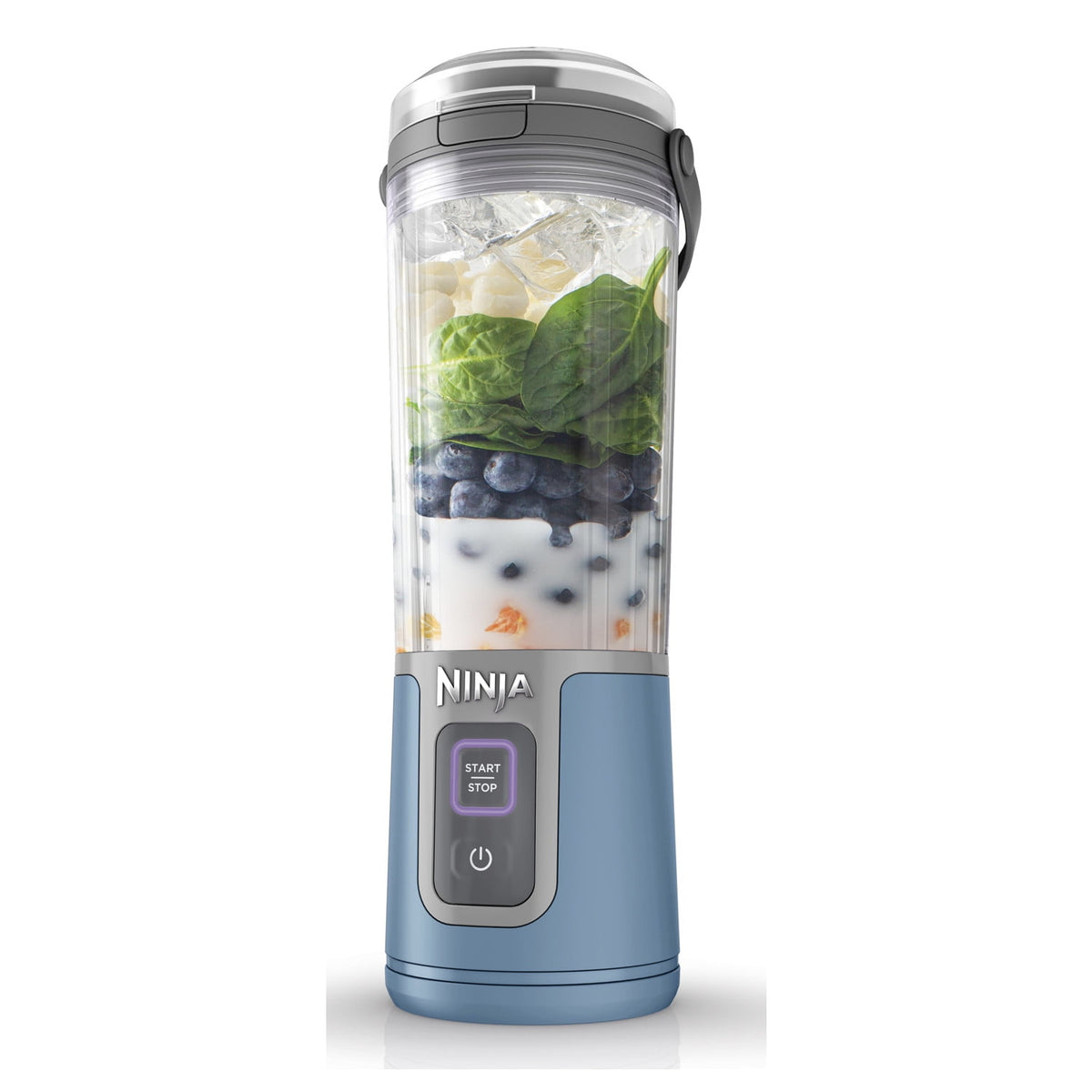 Ninja Blast Portable Personal 18 Oz Blender w/ Leak Proof Lid & Easy Sip Spout, Rechargeable Base, BC150PK Pink