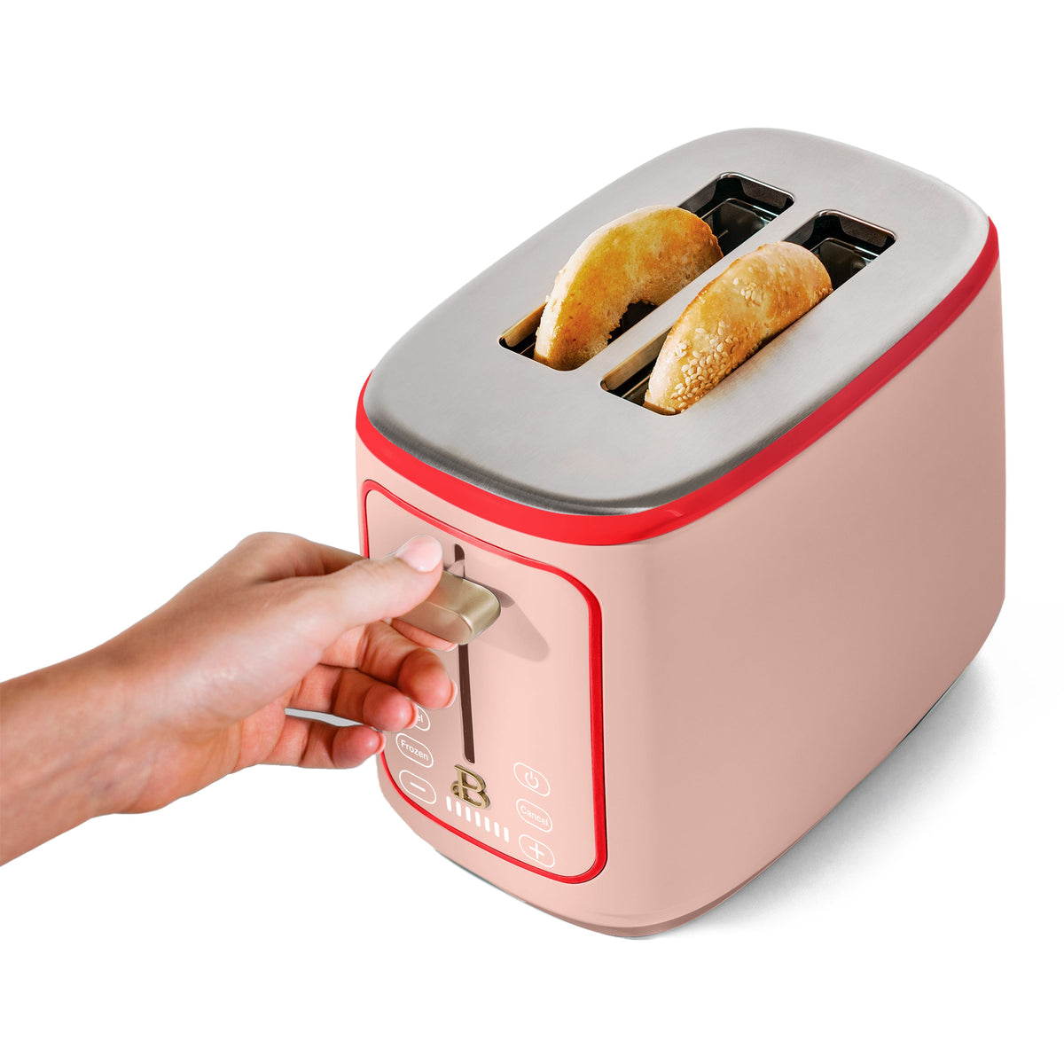 Beautiful 2 Slice Toaster with Touch-Activated Display, Thyme Green by Drew Barrymore
