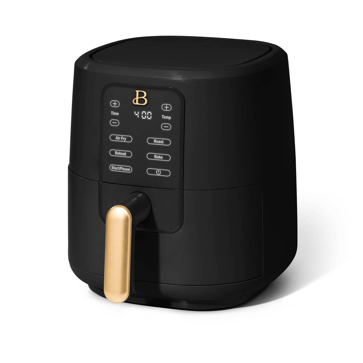 Beautiful 3 Qt Air Fryer with TurboCrisp Technology, EverGood Non-Toxic Ceramic Nonstick Coating, Chocolate by Drew Barrymore