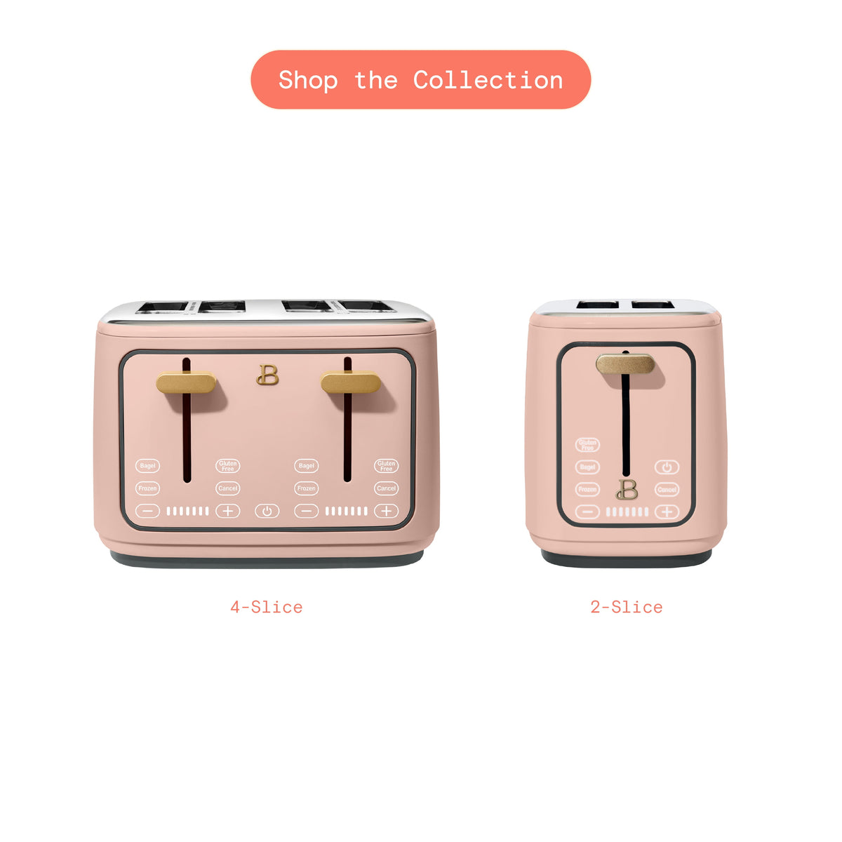 Beautiful 2 Slice Toaster with Touch-Activated Display, Thyme Green by Drew Barrymore