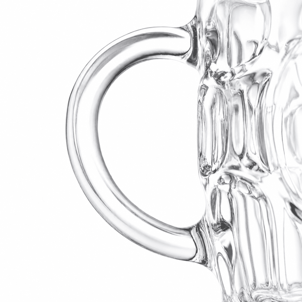 QUANSHANGJU 22 Oz Clear Glass Beer Mugs with Handles, Set of 6, Freezer & Dishwasher Safe for Home Bar Parties