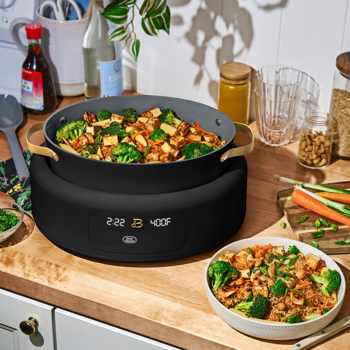 Beautiful 10 in 1, 6 Qt Electric Multi-Cooker, Thyme Green by Drew Barrymore