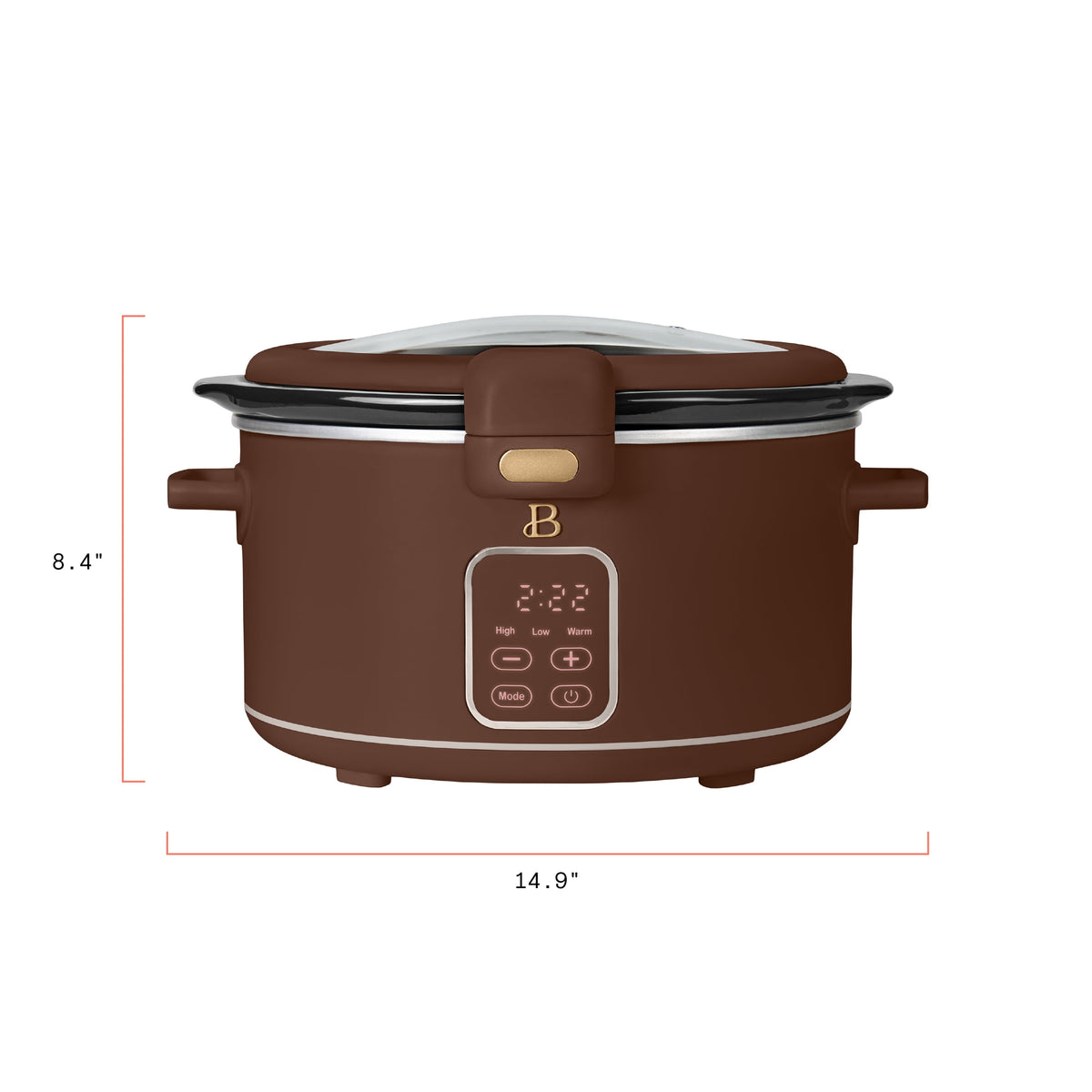 Beautiful 4 Qt Digital Slow Cooker with Hinged Locking Lid, Thyme Green by Drew Barrymore