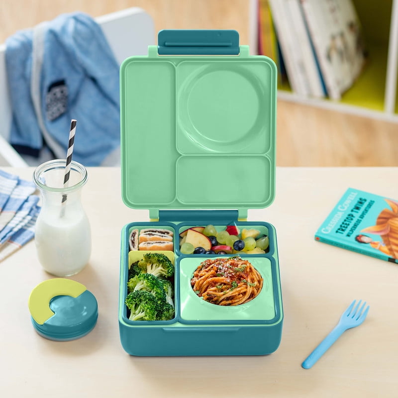 OmieBox Bento Box for Kids - Insulated Bento Lunch Box with Leak Proof Thermos Food Jar - Blue Sky by OmieLife