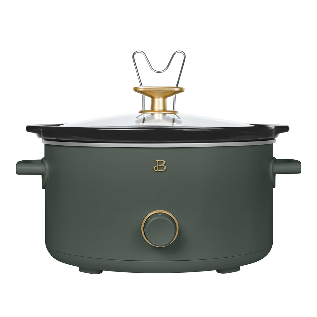 Beautiful 8 Qt Manual Slow Cooker, Thyme Green by Drew Barrymore