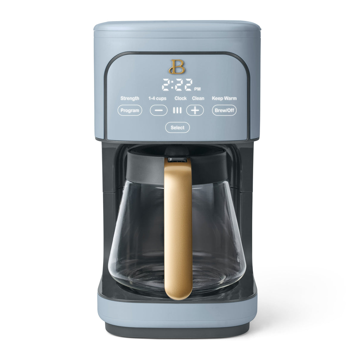 Beautiful 12 cup Programmable Coffee Maker, Thyme Green by Drew Barrymore