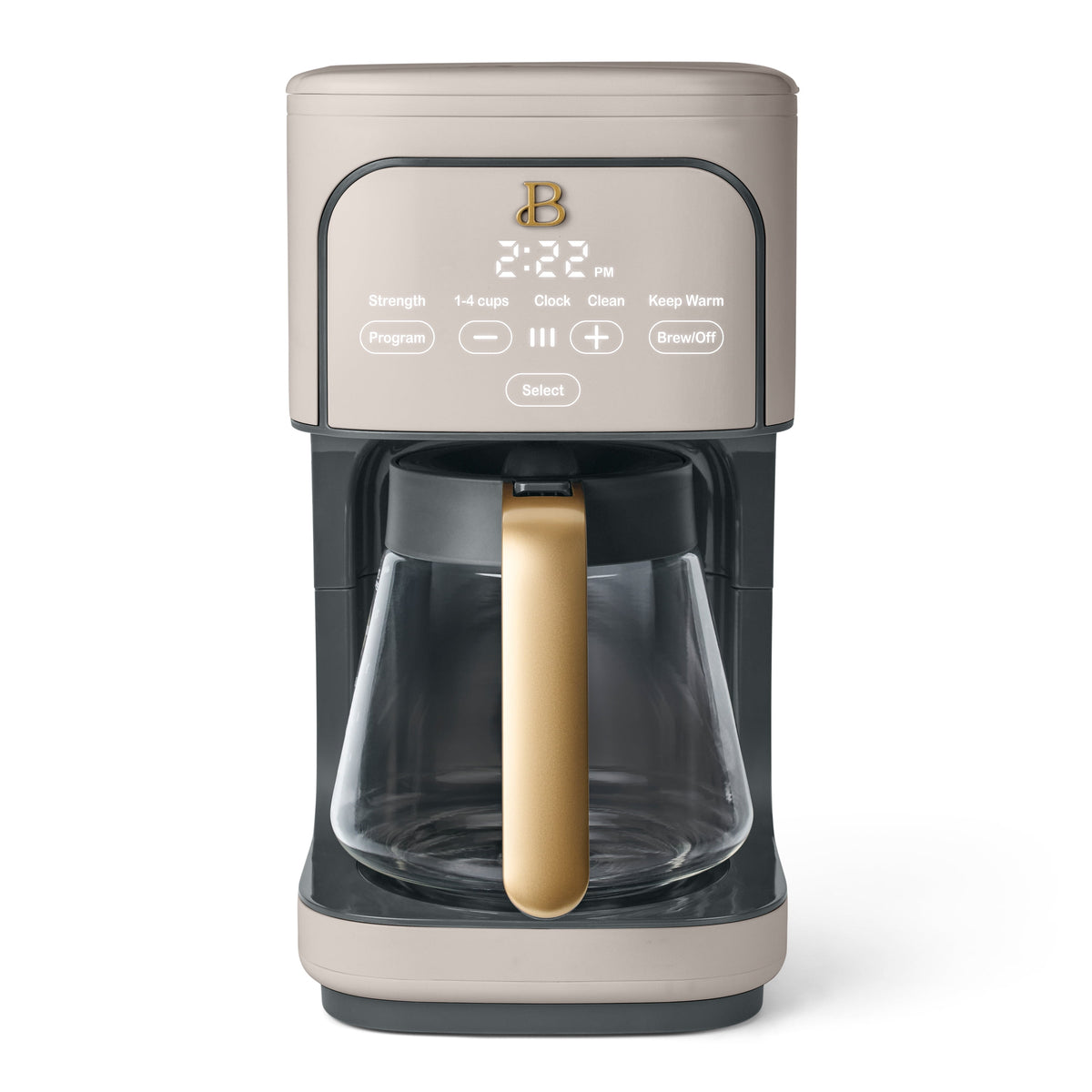 Beautiful 12 cup Programmable Coffee Maker, Thyme Green by Drew Barrymore