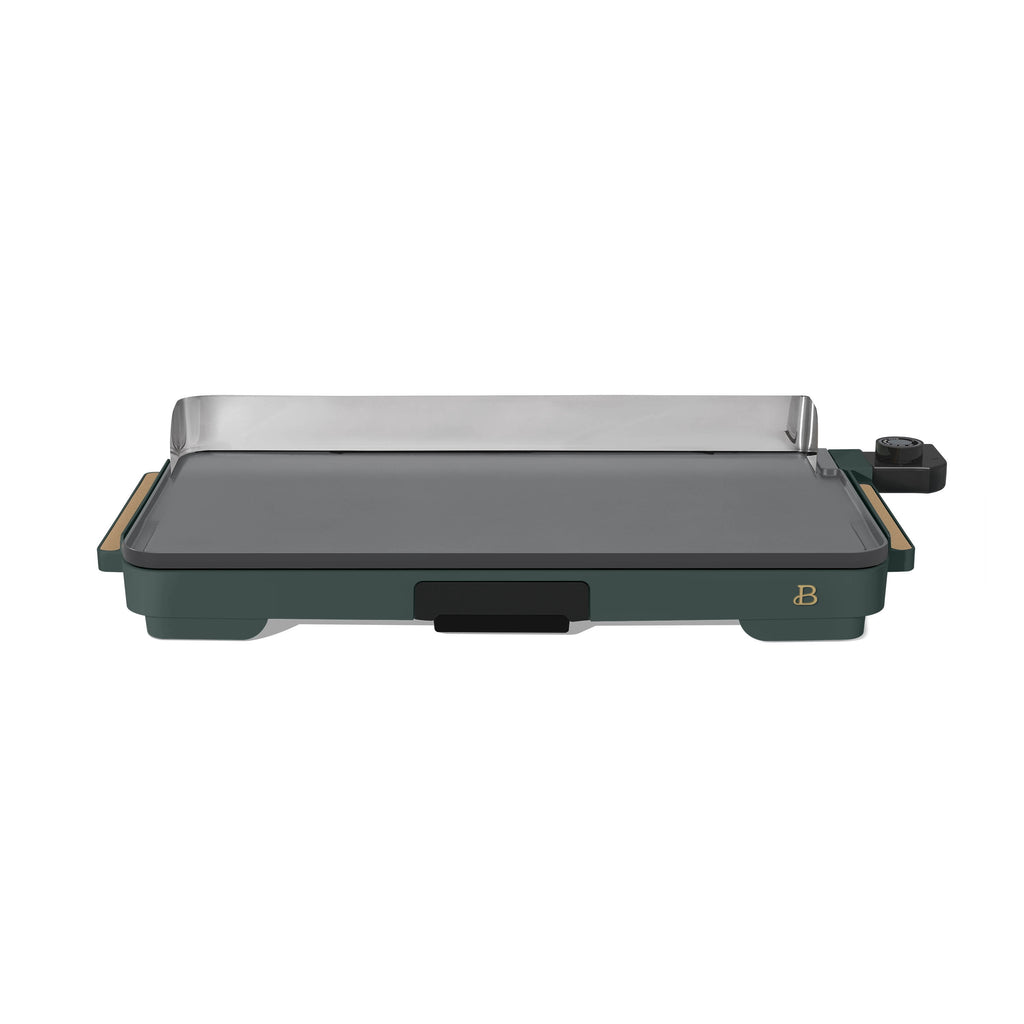 Beautiful XL Electric Griddle 12" x 22" with EverGood Ceramic Nonstick Coating, Thyme Green by Drew Barrymore