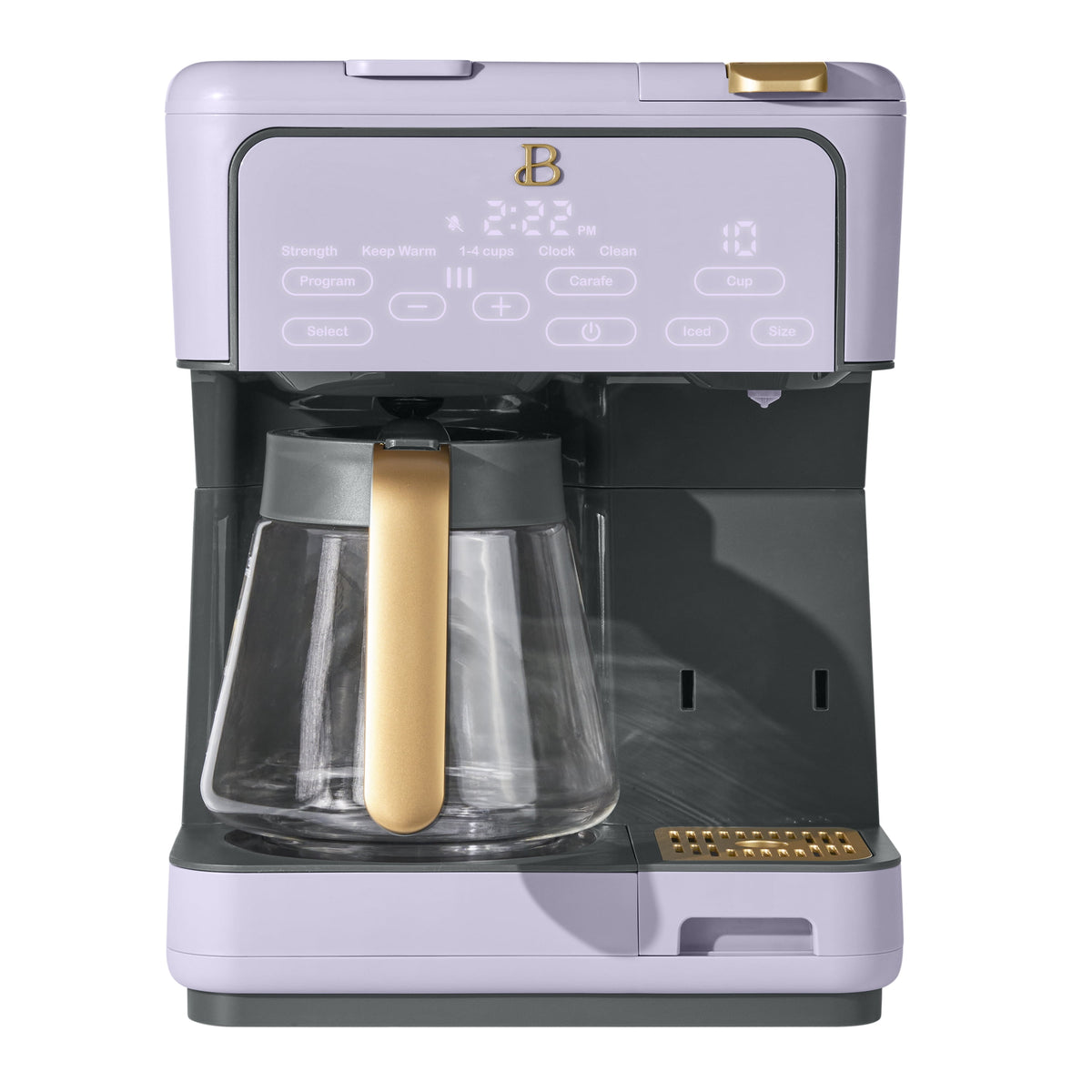 Beautiful by Drew Barrymore Multi-Brew 12-Cup Programmable Drip & Single-Serve Coffee Maker, White Icing