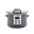 Blue Diamond 5 Quart Ceramic Nonstick Slow Cooker with Hinged Lid, Graphite