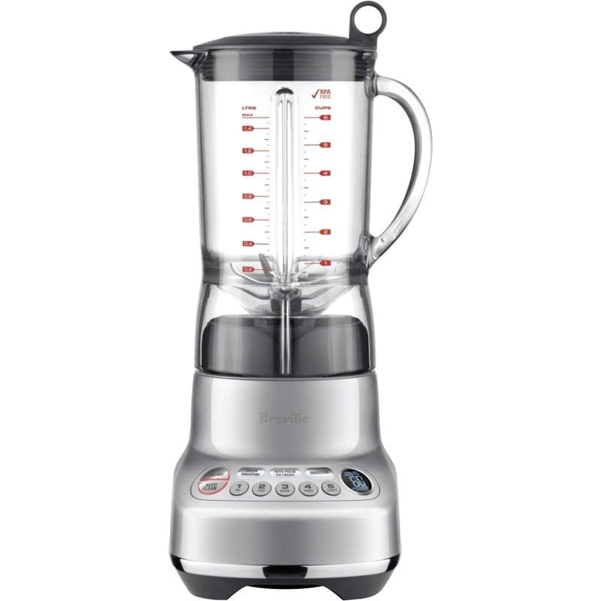 Soulgenix Blender for Smoothies, 50 oz Countertop Blender with Milkshake, Juice, Crush Ice and Pulse, 1200W Peak Watts, PowerCrush Food Processor with Self-Cleaning, Stainless Steel Blade, Black