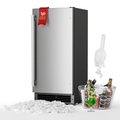 RIOXC 25 lbs/24H Crescent Ice Maker 15" Under Counter Machine with 22LBS Storage Bin No Drain Required for Home and Commercial Use, ETL