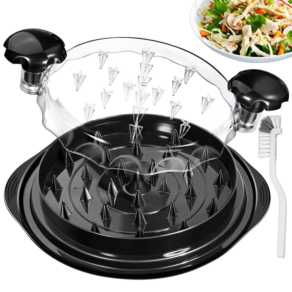Gimgong Chicken Shredder Large Chicken Breast Shredder Tool Twist with Cleaning Brush, Visible Meat Shredder Machine, Strong Anti-Slip Strip, Ergonomic Handle, BPA Free, Suitable for Pork Beef Chicke