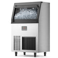 Coolake 200lbs/24H Commercial Ice Maker Machine with 50lbs Ice Storage, Stainless Steel Under Counter ice Machine, Air Cooled, 115v