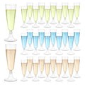 TINANA Plastic Champagne Flutes 40 Pack, 5 Oz Clear Disposable Champagne Glasses with Stem, Shatterproof BPA-Free Wine Glass Cups for Wedding, Party & New Year’s Eve