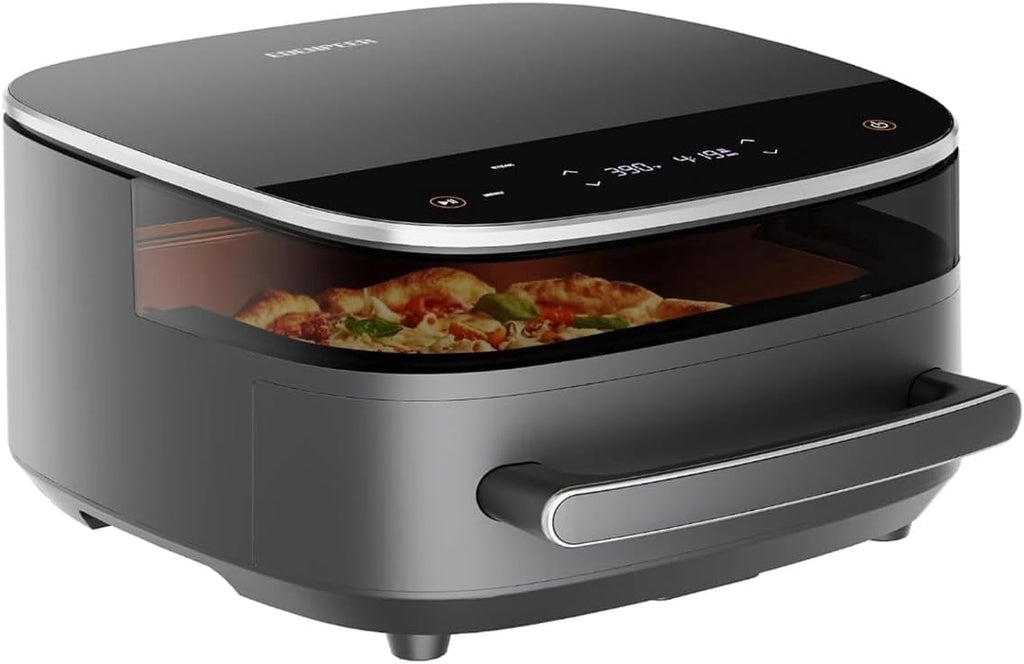 EDENPEER 11-in-1 Extra Large 6 QT Air Fryer Fits 12" Pizza or Steaks, 450°F Dual Heat Source Technology with Superior Airflow, Smart Digital Fryer with Cooking Basket, Whisper-Quiet