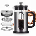 Glass French Press Coffee Maker, 304 Stainless Steel Heat Resistant Durable, Borosilicate Glass Coffee Press, 34oz