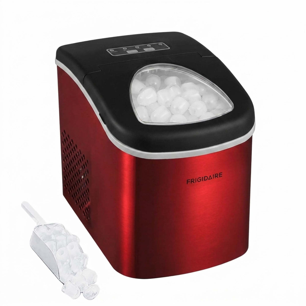 Frigidaire 26 lb Bullet Ice Maker Stainless Steel - compact, high-capacity icemaker producing bullet-shaped ice ideal for kitchens, parties, and entertaining