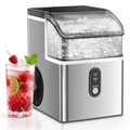 Havato Nugget Ice Maker , 35lbs/24H Soft Chewable Sonic Ice Machine, Self-Cleaning, Quiet Operation,Black