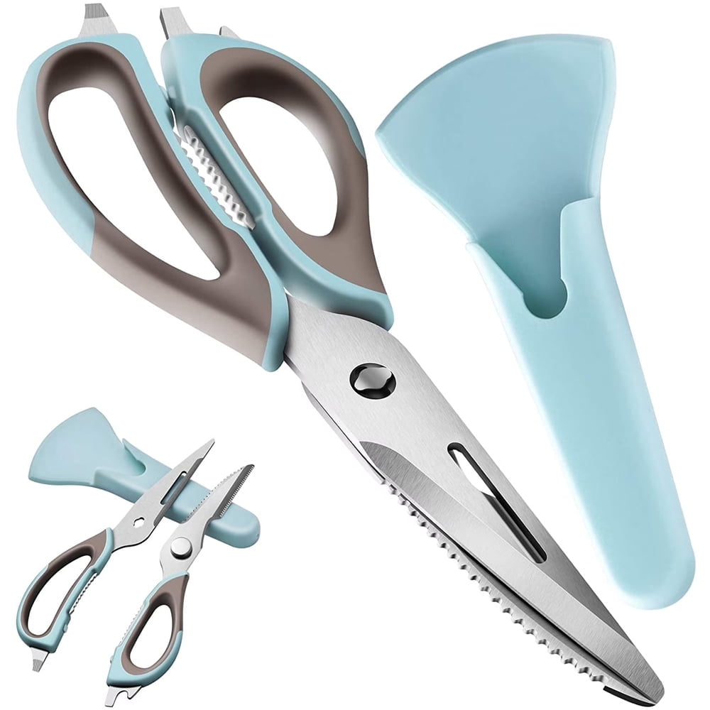 Heavy Duty Kitchen Shears – Stainless Steel Multi-Purpose Food Scissors with Magnetic Holder, Detachable for Meat, Poultry, Vegetables & Herbs