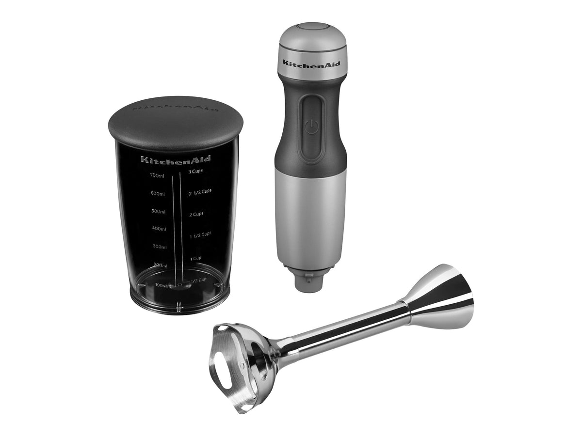 KitchenAid 2-Speed Corded Hand Blender, Onyx Black with Blending Jar and Lid, KHB1231OB