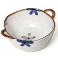 Large Salad Serving Bowl 50oz Deep Pasta Bowl Ceramic Soup Bowl with Handle for Entertaining Fruit Ramen,Decorative Cereal Crock Porcelain Dinnerware
