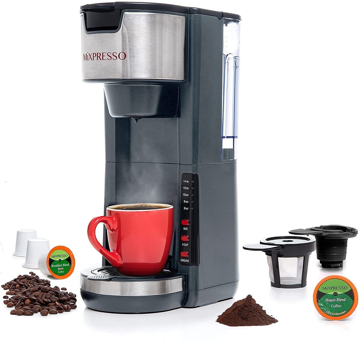 Mixpresso Single Serve Coffee Brewer, White