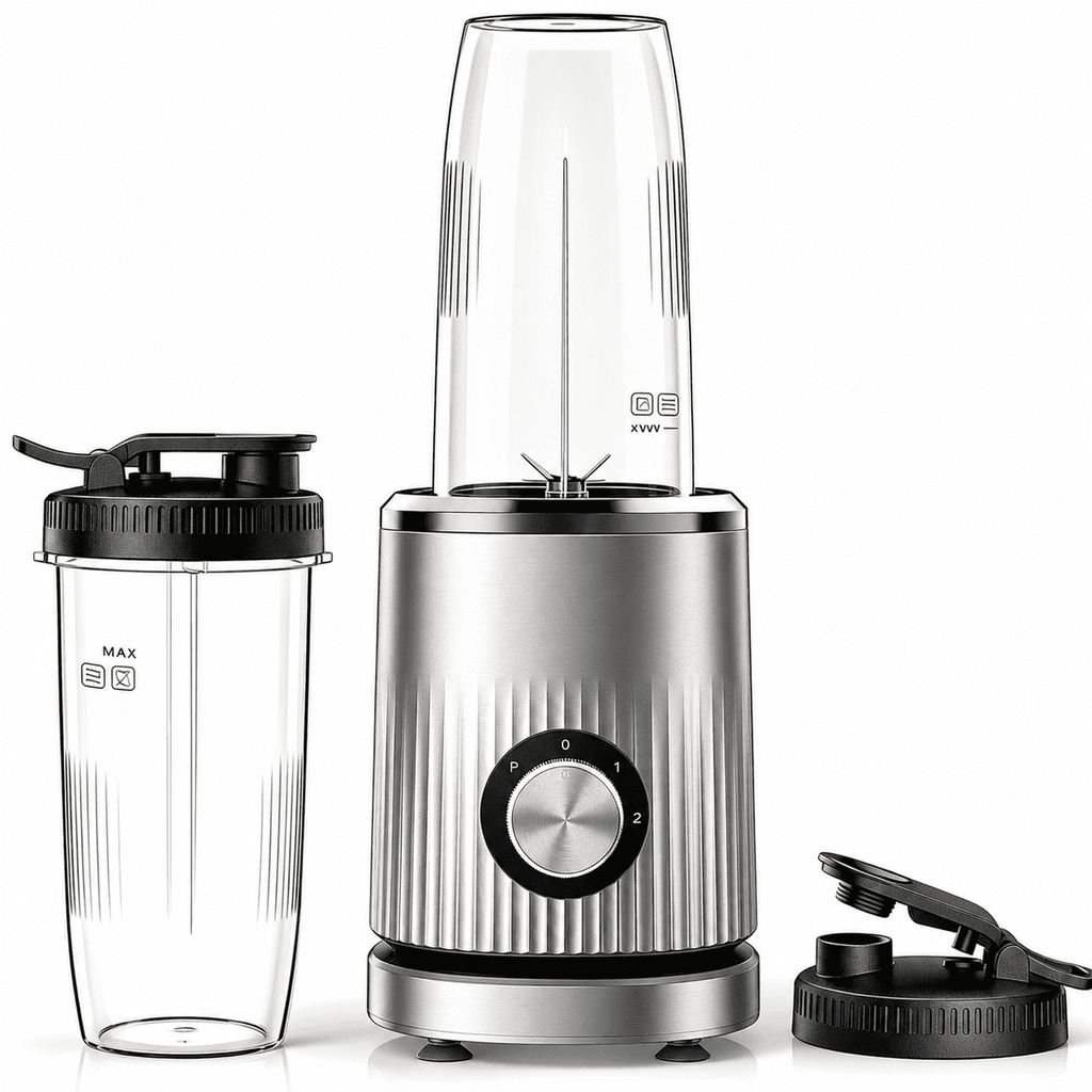 Smoothie Blender, 450W Personal Blender for Kitchen and Blend Shakes,Smoothies,Frozen Drinks, Baby Food with 2 No-BPA Portable Cups-Silver